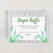 恐竜素朴おむつラッフルカード エンクロージャーカード (正面/裏面)