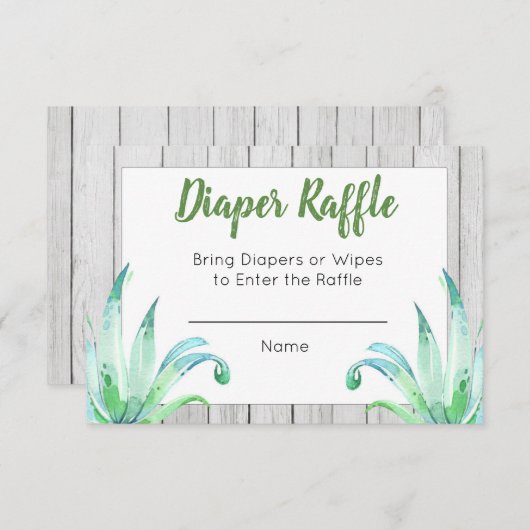 恐竜素朴おむつラッフルカード エンクロージャーカード (正面/裏面)