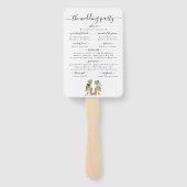 恐竜結婚の儀式の白黒プログラム ハンドファン (裏面)