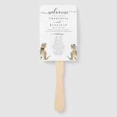 恐竜結婚の儀式の白黒プログラム ハンドファン (正面)