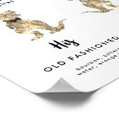 恐竜結婚の新郎新婦のシグネチャードリンク ポスター (角)