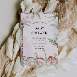 恐竜結婚の赤ちゃんシャワー 招待状