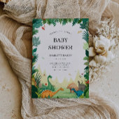 恐竜結婚の赤ちゃんシャワー 招待状