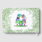 恐竜結婚の金箔 ゲストブック (裏面)