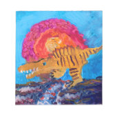 恐竜絵画の ノートパッド (正面)
