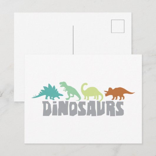 恐竜縁ど ポストカード (正面/裏面)