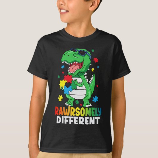 恐竜自閉症違う意識 Tシャツ (正面)