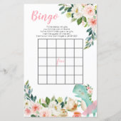 恐竜茶パーティー桃フローラ赤ちゃんシャワービンゴ (正面)