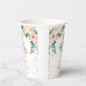 恐竜茶パーティー誕生日ベビーシャワーフローラ 紙コップ (右)