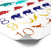 恐竜計数図 ポスター (角)