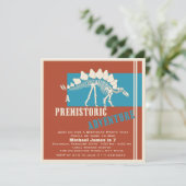 恐竜誕生日アドベンチャーパーティー 招待状 (スタンド正面)