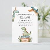 恐竜誕生日キッズパーティー 招待状 (スタンド正面)