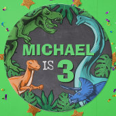 恐竜誕生日ディノトレックス先史時代の少年キッズ ペーパープレート