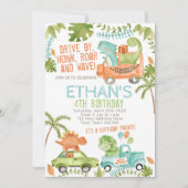 恐竜誕生日パレード 招待状 (正面)