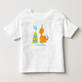 恐竜誕生日パーソナライズされたシャツ – Dino Bday トドラーTシャツ