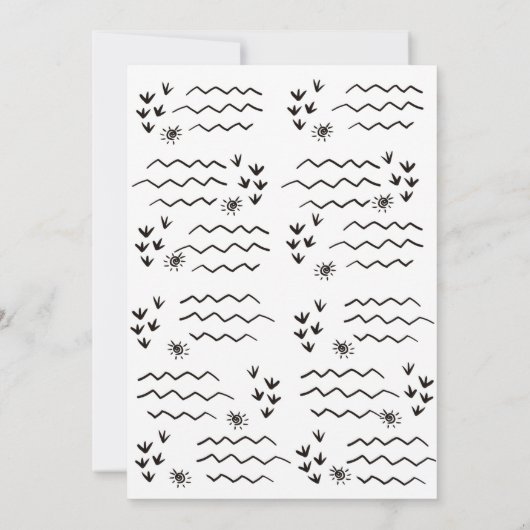 恐竜誕生日ボーイガールウォーター色カラフルイン 招待状 (裏面)