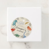 恐竜誕生日ラウンドメッセージカード フェイバータグ (インサイチュ)