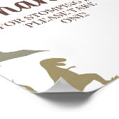 恐竜誕生日会モダンを支持する ポスター (角)