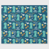 恐竜誕生日名年齢カスタム ラッピングペーパー (フラット)