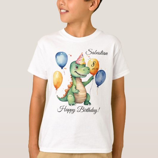 恐竜誕生日少年 Tシャツ (正面)