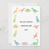 恐竜誕生日招待状カード 招待状 (裏面)