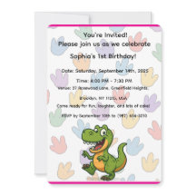 恐竜誕生日招待状カード