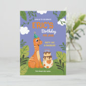 恐竜誕生日招待状ジュラシックディノパーティー 招待状 (スタンド正面)