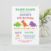 恐竜誕生日招待状ディノパーティー 招待状 (スタンド正面)