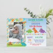 恐竜誕生日招待状ディノパーティー 招待状 (スタンド正面)