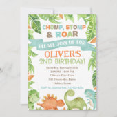 恐竜誕生日招待状ディノ招待状 招待状 (正面)