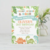 恐竜誕生日招待状ディノ招待状 招待状 (スタンド正面)