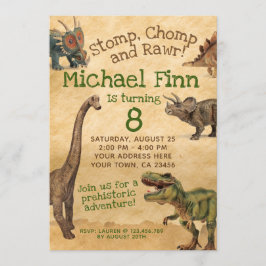 恐竜誕生日招待状ラー招待状 招待状