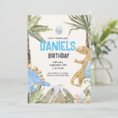 恐竜誕生日招待状子供の誕生日パーティー 招待状 (スタンド正面)