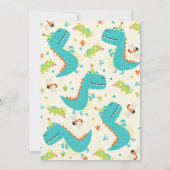 恐竜誕生日招待状恐竜ロールパーティー 招待状 (裏面)