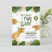 恐竜誕生日招待状2野生恐竜パーティー 招待状 (スタンド正面)