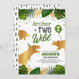 恐竜誕生日招待状2野生恐竜パーティー 招待状