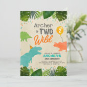 恐竜誕生日招待状2野生恐竜パーティー 招待状 (スタンド正面)