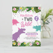 恐竜誕生日招待状2野生恐竜パーティー 招待状 (スタンド正面)