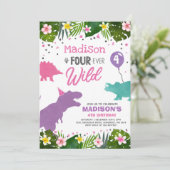 恐竜誕生日招待状4エバーワイルドディノパーティー 招待状 (スタンド正面)