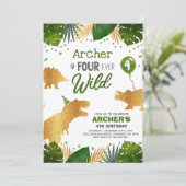 恐竜誕生日招待状4エバーワイルドディノパーティー 招待状 (スタンド正面)