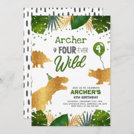 恐竜誕生日招待状4エバーワイルドディノパーティー 招待状
