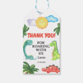 恐竜誕生日招待状 ギフトタグ (正面)