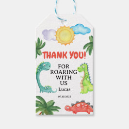 恐竜誕生日招待状 ギフトタグ