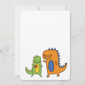 恐竜誕生日招待状、ジュラシック、トレックス誕生日 招待状 (裏面)