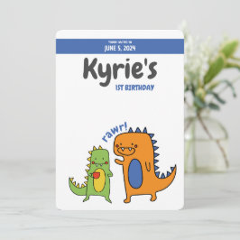 恐竜誕生日招待状、ジュラシック、トレックス誕生日 招待状