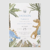 恐竜誕生日招待状 ベラム紙招待状 (正面)