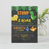 恐竜誕生日招待状 招待状 (スタンド正面)