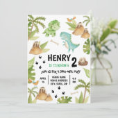 恐竜誕生日招待状 招待状 (スタンド正面)