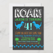 恐竜誕生日招待状 招待状 (正面)