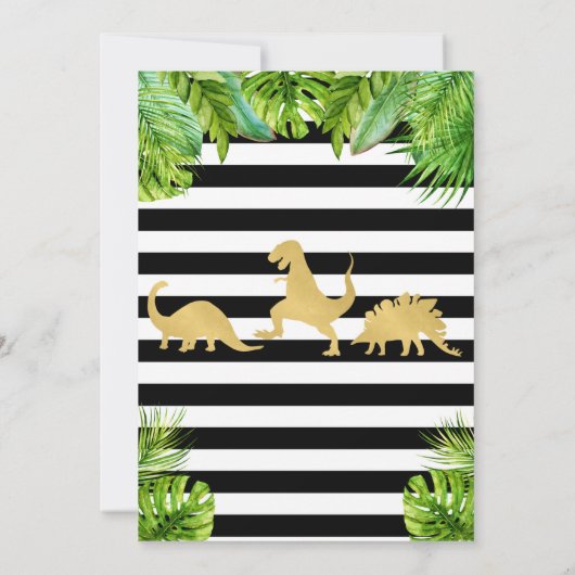 恐竜誕生日招待状 招待状 (裏面)